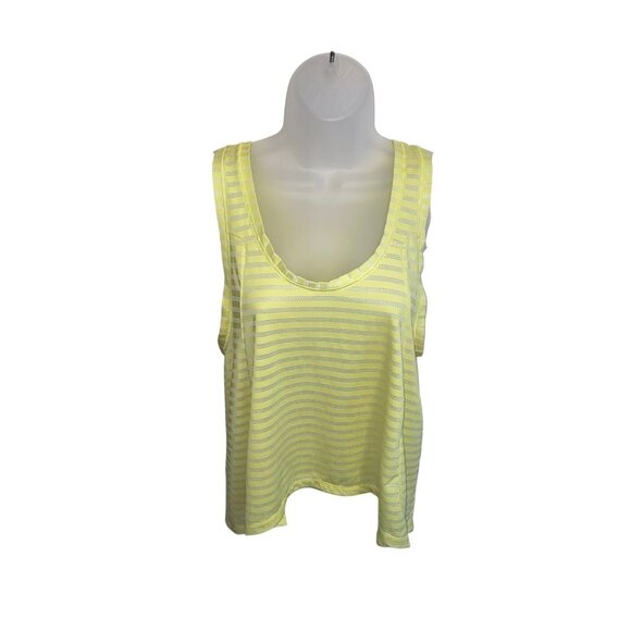 ZYIA Lemon Nimbus Split Back Tank Top Size Medium - Picture 3 of 8
